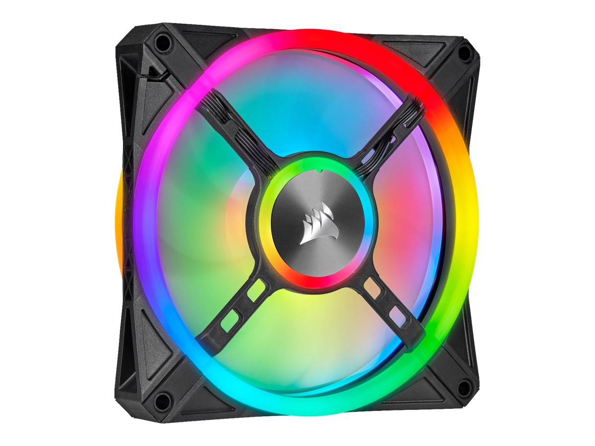 Corsair iCUE QL120 RGB 120mm PWM Triple Fan with Lighting Node (CO