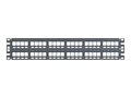 Panduit NetKey Flush Mount Modular Patch Panel - patch panel - 2U, NKPP48FMY, 9815855, Patch Panels