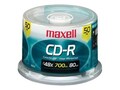 Maxell CD-R 48X 80 Minute 700MB 50 Pack Spindle, 648250, 451009, CD Media