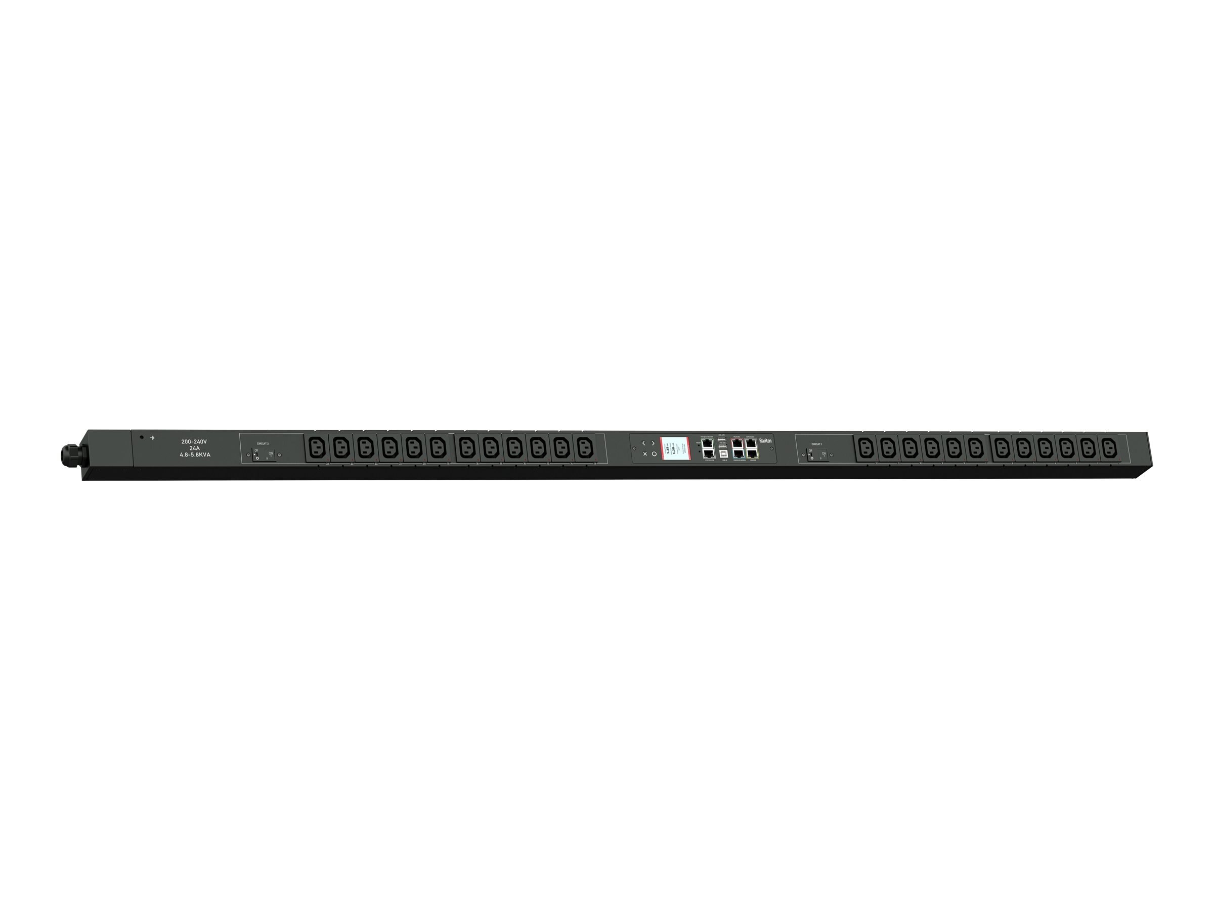 Raritan PDU 208VAC 30A Derated to 24A (24) IEC Outlets (PX3-5496V)