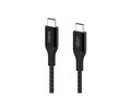 Belkin 240W BootCharge USB-C to USB-C M M Braided Nylon Cable, 480Mbps, Black, 2m, CAB015BT2MBK, 41690775, Cables