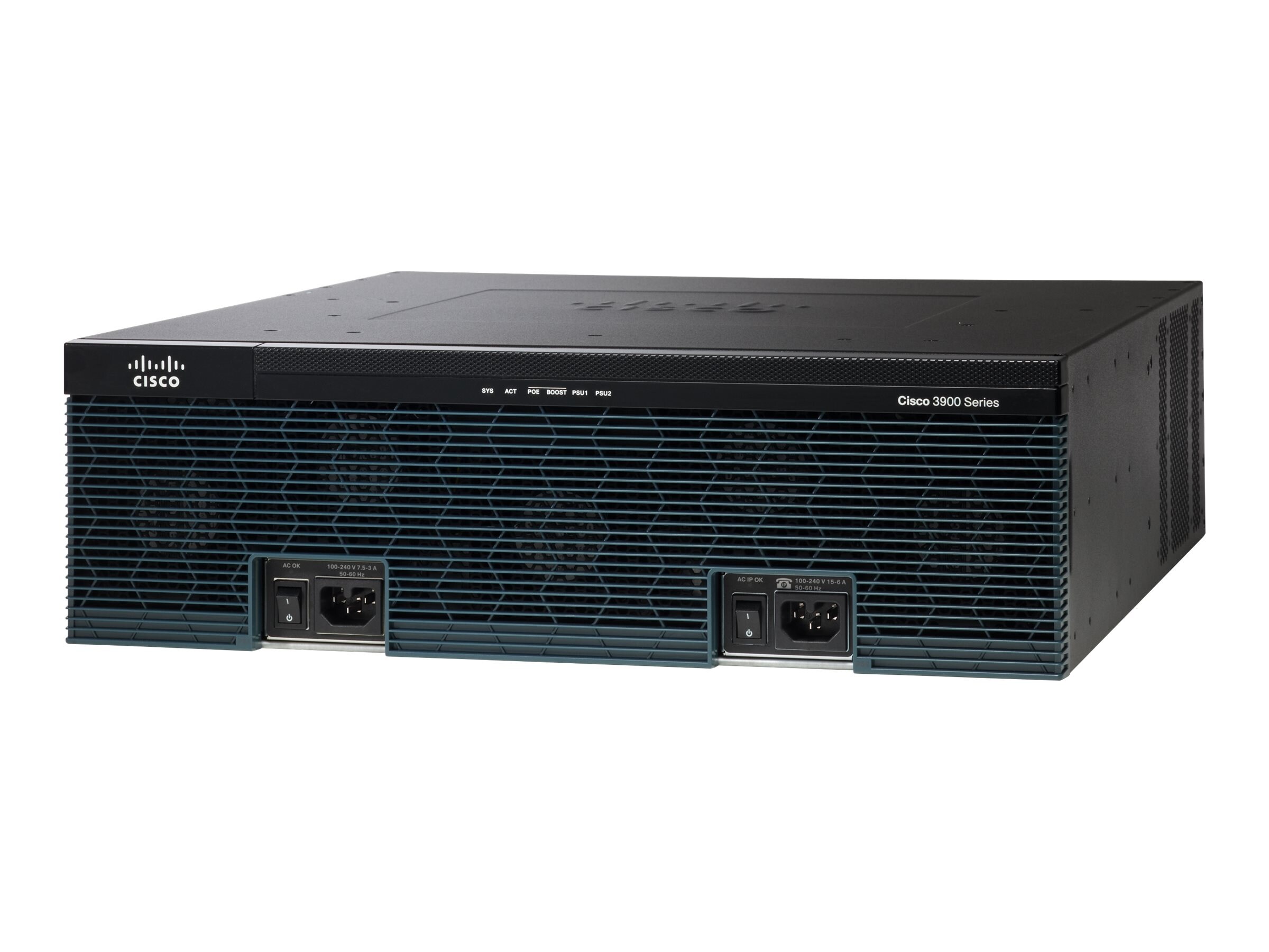 Cisco 3925 3U RM Voice Security Bundle Router 1GB RAM 256MB (C3925-VSEC/K9)