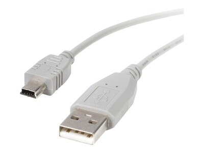 StarTech.com USB 2.0 Digital Camera Cable, Type A (M) to Type Mini-B (M), 1ft, USB2HABM1, 10150395, Cables