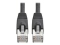 Tripp Lite Cat6a 10G-Certified Snagless Shielded STP PoE Patch Cable, Black, 12ft, N262-012-BK, 41148388, Cables