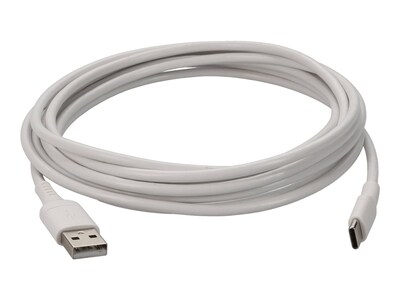 AddOn USB-C Male to USB 2.0 Type A Male Sync and Charge Cable, White, 1m, USBC2USB1MW, 41294982, Cables