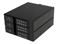 StarTech.com 3 Bay Aluminum Trayless Hot Swap Mobile Rack Backplane for 3.5 SAS 6Gb s SATA 6Gb s Hard Drives, HSB3SATSASBA, 16715220, Drive Mounting Hardware