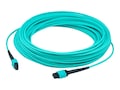 AddOn 12-Strand MPO to MPO F F 50 125 OM4 Multimode Riser Fiber Cable, Aqua, 10m, ADD-MPOMPO-10M5OM4S, 17866484, Cables