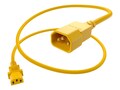 UNC Power Cable C13-C14 250V 10A SVT, Yellow, 10ft, PWRC13C1410FYLW, 13378635, Power Cords