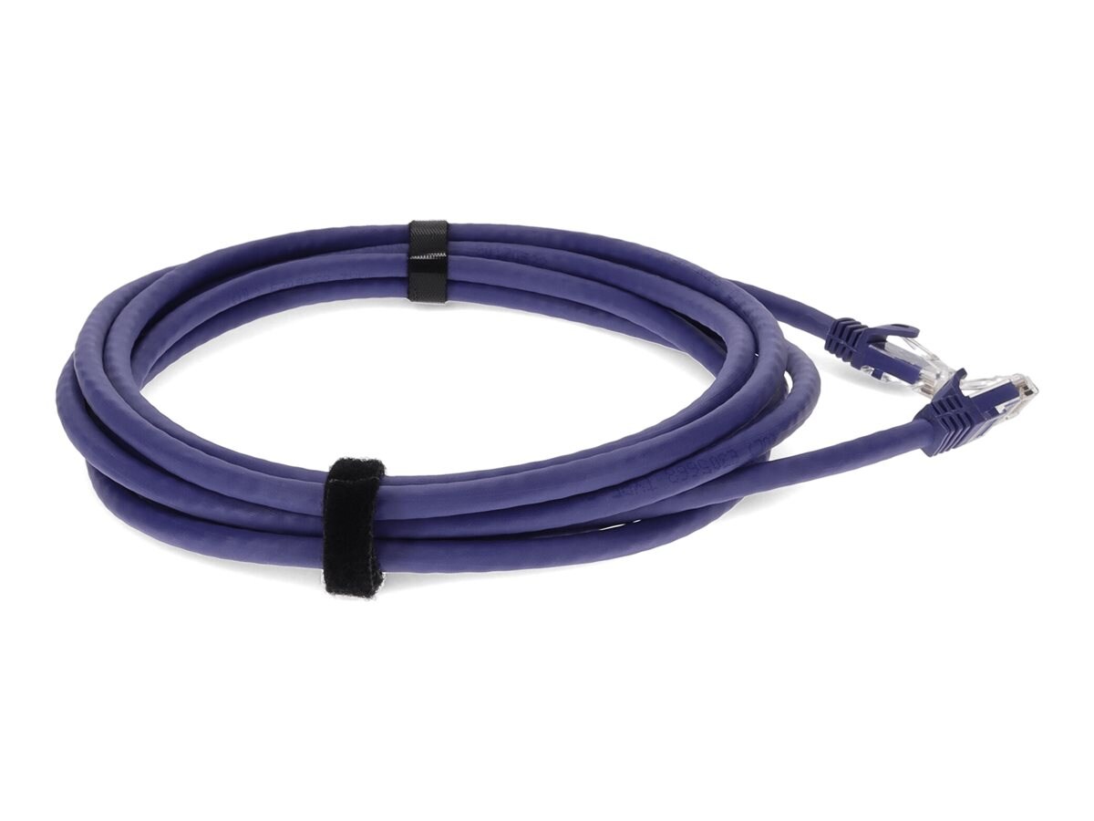 AddOn Cat6A UTP PVC Copper Patch Cable, Purple, 7ft (ADD