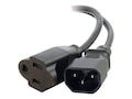 C2G Monitor Power Adapter Cable NEMA 5-15R To IEC320 C14 1ft, 03147, 6825388, Power Cords C2G Monitor Power Adapter Cable NEMA 5-15R To IEC320 C14 1ft, 03147, 6825388, Power Cords