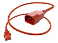 UNC Power Cord, C13-C14, 125V, 10A, Red, 2ft, PWRC13C1402FRED, 12843937, Power Cords