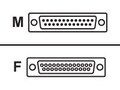 Comtrol External Serial Rack Cable, DB25 (M-F), 10ft, 4000027, 7654525, Cables