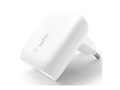 Belkin 30W Portable USB-C Fast Charge Wall Charger Power Adapter w  1xUSB-C (30W) - White , BBC007-WH                     , 41803883, AC Power Adapters (external)