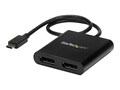 StarTech.com 2x4K30 USB-C to Dual DisplayPort Multi-Monitor MST Hub Splitter Adapter - Windows, MSTCDP122DP, 32556361, Video Converters, Extenders & Splitters