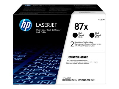 HP 87X (CF287XD) High Yield Black Original LaserJet Toner Cartridges (2-pack), CF287XD, 33683653, Toner and Imaging Components - OEM