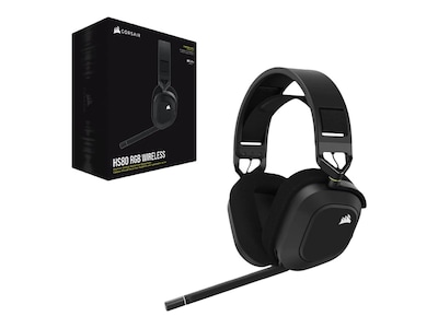 Corsair HS80 RGB WIRELESS Premium Gaming Headset w Spatial Audio — Carbon, CA-9011235-NA , 41943225, Headsets (w/ microphone) Corsair HS80 RGB WIRELESS Premium Gaming Headset w Spatial Audio — Carbon, CA-9011235-NA , 41943225, Headsets (w/ microphone)