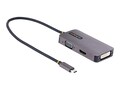 StarTech.com 4K 60Hz USB C to HDMI DVI VGA Video Travel Adapter, Aluminum, 118-USBC-HDMI-VGADVI, 41425289, Adapters & Port Converters