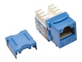 Tripp Lite Cat6 Cat5e RJ-45 110 Punch Down Keystone Jack, Blue, N238-001-BL, 8713380, Premise Wiring Equipment