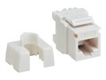 Tripp Lite Cat6a 110-Style Punchdown RJ45 Keystone Jack, White, TAA, N238-001-WH-6A, 34605999, Premise Wiring Equipment