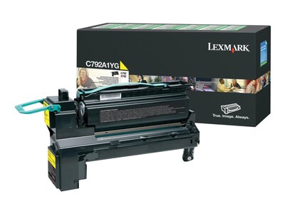 Lexmark Yellow Return Program Toner Cartridge for C792 & X792 Series, C792A1YG, 12117433, Toner and Imaging Components - OEM