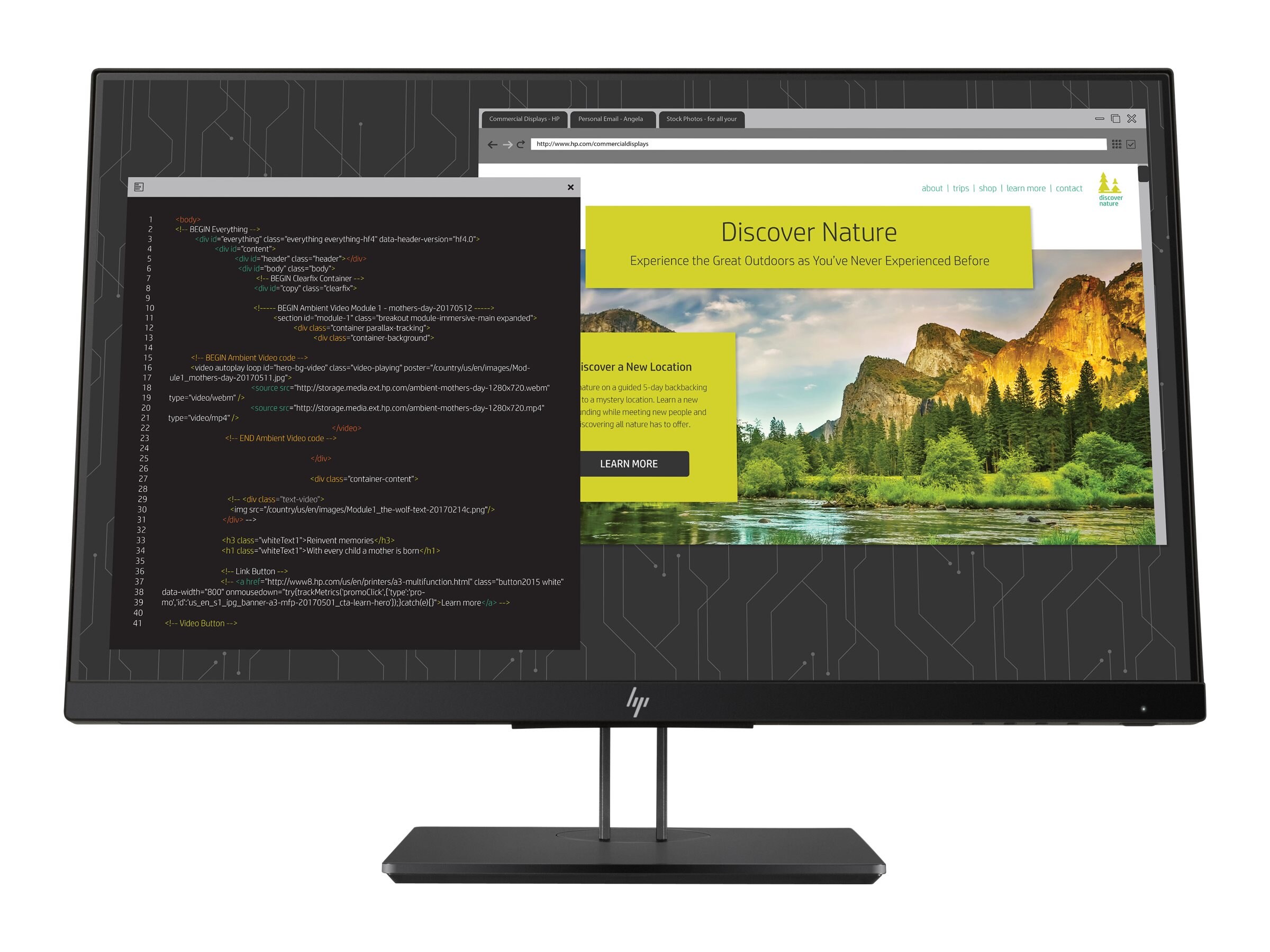 Hp 23 8 24nf G2 Full Hd Led Lcd Monitor Black 1js07a4 Aba