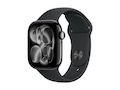Apple Watch Series 11, GPS, 42mm, Jet Black Aluminum Case with Black Sport Band - S M, MEQT4LW/A , 42039423, Wearable Technology - Apple Watch Series 6-7 Apple Watch Series 11, GPS, 42mm, Jet Black Aluminum Case with Black Sport Band - S M, MEQT4LW/A , 42039423, Wearable Technology - Apple Watch Series 6-7