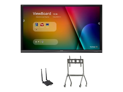 ViewSonic Bundle 75 IFP7550 ViewBoard 4K LED-LCD Touchscreen Display with Wireless Adapter, Trolley Cart, IFP7550-E4, 41165296, Monitors - Large Format - Touchscreen