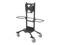 Bretford Manufacturing Explorer Display Cart w  Handle, Directional Locks, Large VESA Mount, Soundbar Mount, ETCMHDV-SB                    , 41798031, Stands & Mounts - Digital Signage & TVs