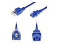 AddOn NEMA 5-15P (M) to C13 (F) Standard Commercial 18 AWG 125V at 10A PVC SJT Power Cable, Blue, 6ft, ADD-N5152C13C18G6FBE , 41980873, Power Cords AddOn NEMA 5-15P (M) to C13 (F) Standard Commercial 18 AWG 125V at 10A PVC SJT Power Cable, Blue, 6ft, ADD-N5152C13C18G6FBE , 41980873, Power Cords
