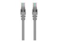 Belkin CAT5E 24AWG 350MHz RJ45 M M UTP Snagless PVC Ethernet Patch Cable, Gray, 5ft, A3L791-05-S, 121017, Cables