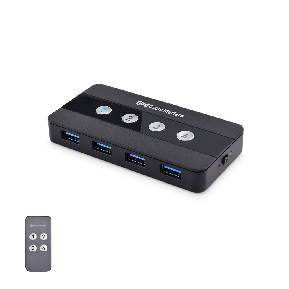 USB 3.0 Switch 2 In 4 Out USB 3.0 Sharing Switcher IR Remote KVM
