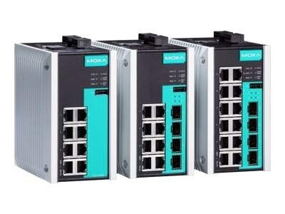 Moxa Open Box 12-port RIN Rail Mountable Managed Switch 8xGbE RJ-45 4xGbE SFP, EDS-G512E-4GSFP, 41775204, Network Switches