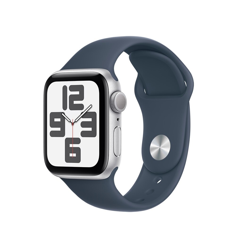 Apple Watch SE GPS 40mm Silver Aluminum Case with Storm Blue