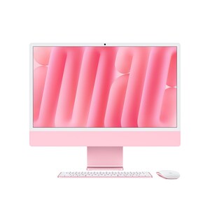 Apple iMac 24 4.5K Apple 10C M4 16GB 256GB SSD 10CGPU GbE 4xTB4 MagicMouse MagicKeyboardTID Pink, MWV43LL/A                     , 41853112, Desktops - iMacs