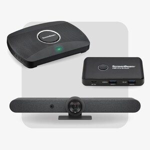 Logitech Rally Bar Huddle Bundle with Wireless Display and Conferencing for Microsoft Teams Rooms, RBH1100PSB                    , 41874166, Video Conference Room Hardware