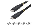 StarTech.com Rugged USB-C Dual-Layer Braided Nylon Charging Cable w 60W PD, Black, 3ft, 5-Pack, USB2CC3FNCBR5PK, 42076574, Cables StarTech.com Rugged USB-C Dual-Layer Braided Nylon Charging Cable w 60W PD, Black, 3ft, 5-Pack, USB2CC3FNCBR5PK, 42076574, Cables