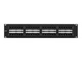 Leviton eXtreme 6+ Universal Patch Panel, 48-Port, Cat6, w  Cable Management Bar, 69586-U48, 7426362, Patch Panels