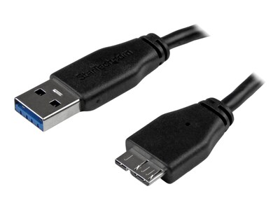 StarTech.com Slim SuperSpeed USB 3.0 A to Micro B M M Cable, 0.5m, USB3AUB50CMS, 17420685, Cables