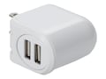 AddOn 2x USB 2.0 (A) 5V at 2.4A Single port or 5V at 1A Dual Port Wall Plug, White, USAC22USB12WW, 41294960, Battery Chargers AddOn 2x USB 2.0 (A) 5V at 2.4A Single port or 5V at 1A Dual Port Wall Plug, White, USAC22USB12WW, 41294960, Battery Chargers