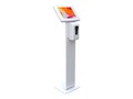 CTA Digital Premium Locking Floor Stand Kiosk with Automatic Soap Dispenser - White, PAD-PSTTW                     , 41945112, Digital Signage Kiosks & Kiosk Enclosures