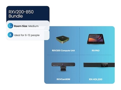 AudioCodes RXV200 Android Intelligent AV Hub Bundle for Medium Rooms w RXVCam50M, RX-HDL200 & RX-PAD, RXV200-B50 , 42115527, Video Conference Room Hardware AudioCodes RXV200 Android Intelligent AV Hub Bundle for Medium Rooms w RXVCam50M, RX-HDL200 & RX-PAD, RXV200-B50 , 42115527, Video Conference Room Hardware