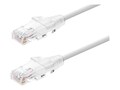 Monoprice SlimRun CAT6 UTP 28AWG 550MHz Snagless Pure Bare Copper Patch Cable, White, 6, 13511 , 42182762, Cables Monoprice SlimRun CAT6 UTP 28AWG 550MHz Snagless Pure Bare Copper Patch Cable, White, 6, 13511 , 42182762, Cables