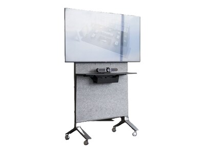 VARIDESK Mobile Media Station for 40-65 Displays - Slate, 402331                        , 41976127, Stands & Mounts - Digital Signage & TVs