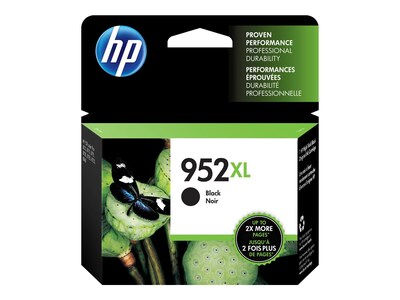 HP 952XL (F6U19AN#140) Black Original Ink Cartridge, F6U19AN#140, 31583481, Ink Cartridges & Ink Refill Kits - OEM