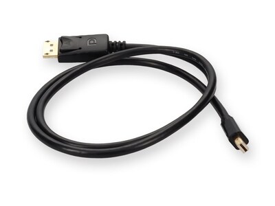 AddOn 4K UHD Mini-DisplayPort 1.2 Male to DisplayPort 1.2 Male Cable, 3ft, MINIDP2DP12MM3, 41059425, Cables