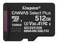 Kingston 512GB Canvas Select Plus UHS-I MicroSD Card, Class 10, SDCS3/512GBSP , 42014484, Memory - Flash Kingston 512GB Canvas Select Plus UHS-I MicroSD Card, Class 10, SDCS3/512GBSP , 42014484, Memory - Flash