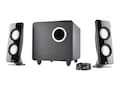 Cyber Acoustics Curve Series Control Pod Subwoofer 2.1 Powered Speaker System, CA-3610, 29489209, Speakers - Audio