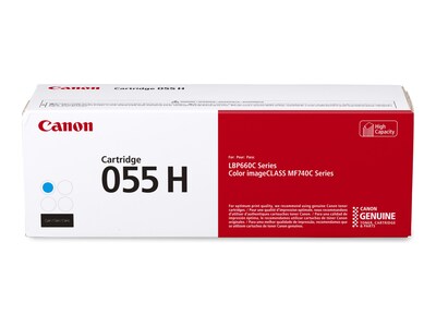 Canon Cyan 055 High Capacity Yield Toner Cartridge, 3019C001, 36927772, Toner and Imaging Components - OEM