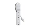 Belkin 6-Outlet 720J Straight Plug Surge Protector w  10ft Cord - White , BE106000-10, 11518294, Surge Suppressors