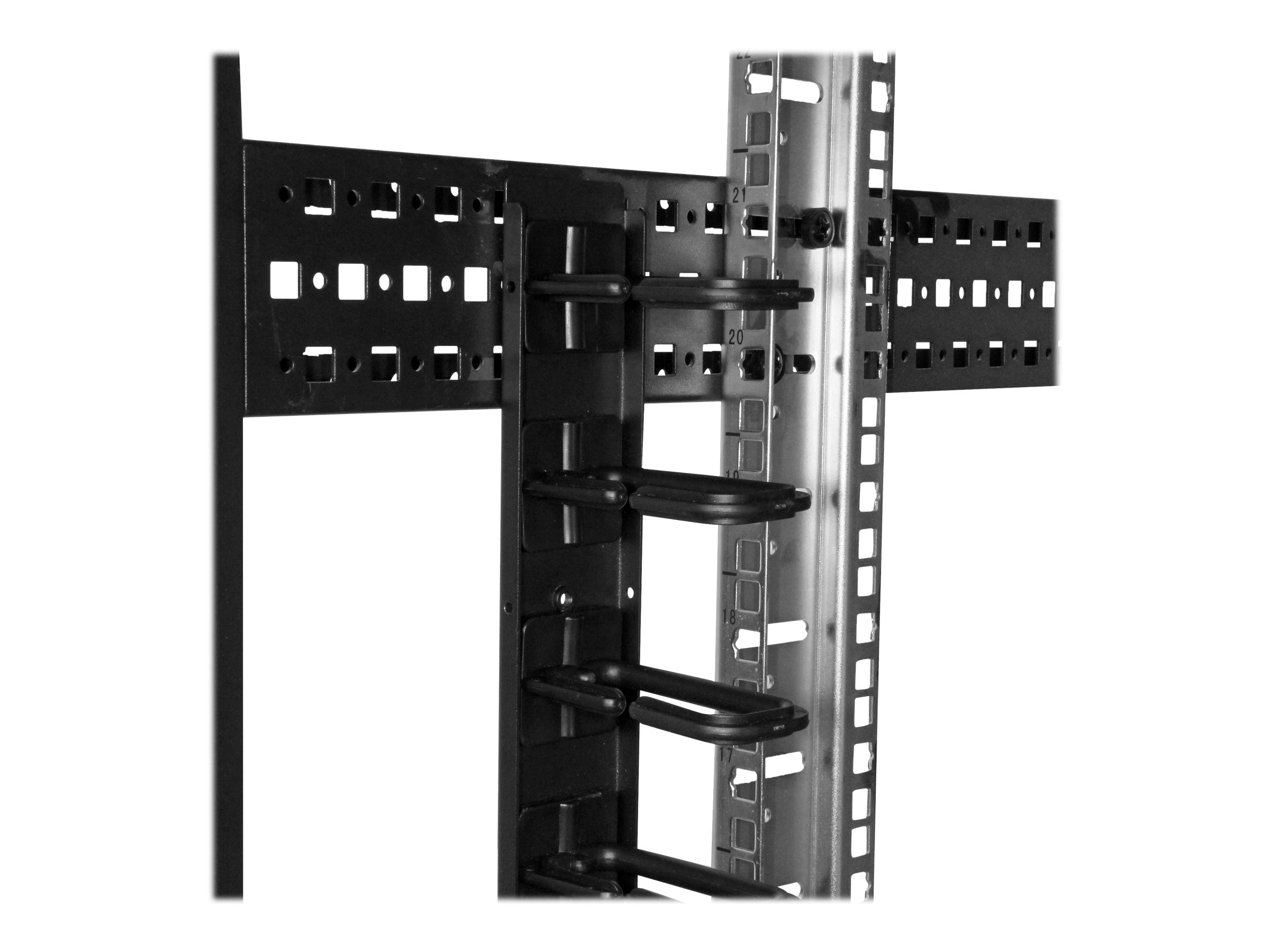 Vertical Cable Organizer with Finger Ducts - 40U - 6 ft.